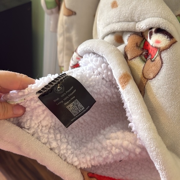 Three Poodle Oversized Wearable Blanket Hoodie Sloth Print Warm Cozy Winter Gift - Picture 11 of 11